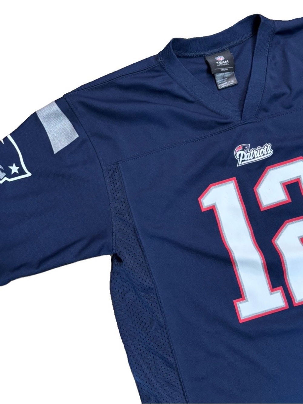 Tom Brady #12 New England Patriots Youth Large 14/16 NFL Team Apparel Jersey 🏈 - Picture 10 of 10